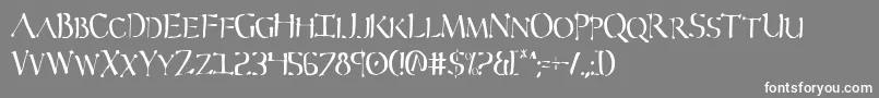 Severv2c-Schriftart – Weiße Schriften auf grauem Hintergrund