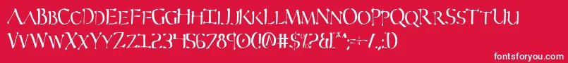 Severv2c Font – White Fonts on Red Background