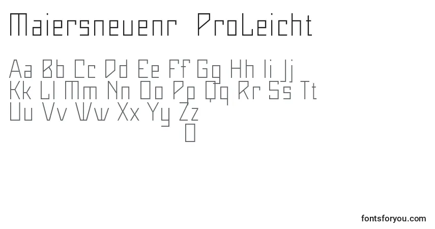 Fuente Maiersneuenr8ProLeicht - alfabeto, números, caracteres especiales