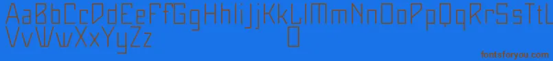 Maiersneuenr8ProLeicht Font – Brown Fonts on Blue Background