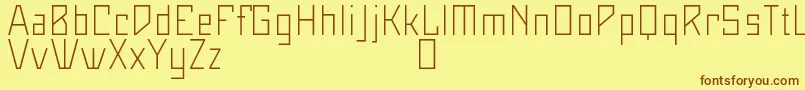 Maiersneuenr8ProLeicht Font – Brown Fonts on Yellow Background