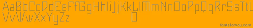 Czcionka Maiersneuenr8ProLeicht – szare czcionki na pomarańczowym tle
