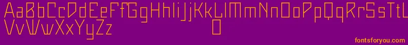 Fonte Maiersneuenr8ProLeicht – fontes laranjas em um fundo violeta