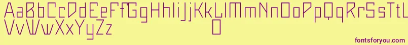 Maiersneuenr8ProLeicht Font – Purple Fonts on Yellow Background