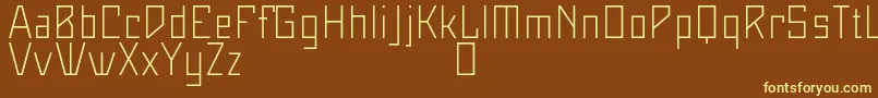 Maiersneuenr8ProLeicht Font – Yellow Fonts on Brown Background