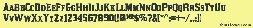Kirstyink Font – Black Fonts on Yellow Background