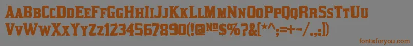 Kirstyink Font – Brown Fonts on Gray Background
