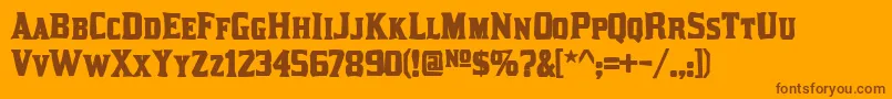 Kirstyink Font – Brown Fonts on Orange Background
