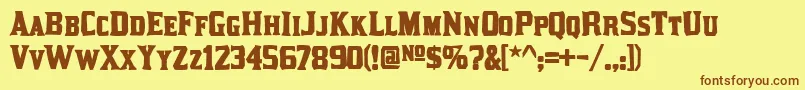 Kirstyink Font – Brown Fonts on Yellow Background