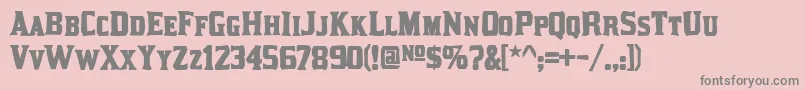 Kirstyink Font – Gray Fonts on Pink Background