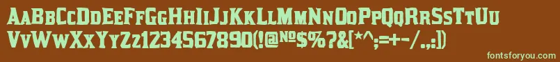 Kirstyink Font – Green Fonts on Brown Background