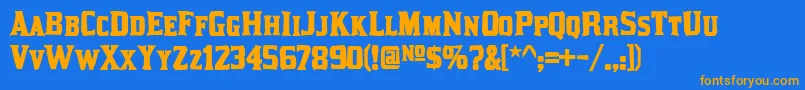Kirstyink Font – Orange Fonts on Blue Background