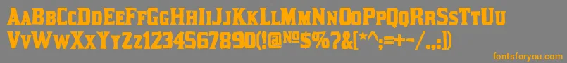 Kirstyink Font – Orange Fonts on Gray Background