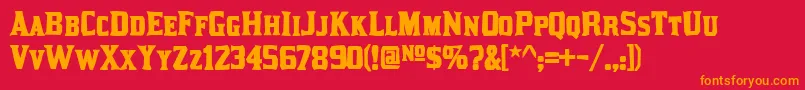 Kirstyink Font – Orange Fonts on Red Background