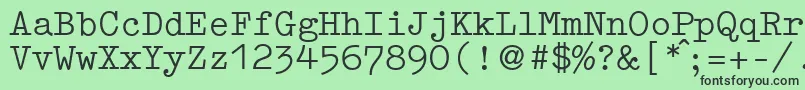 fuente GermantypewriterRegular – Fuentes Negras Sobre Fondo Verde