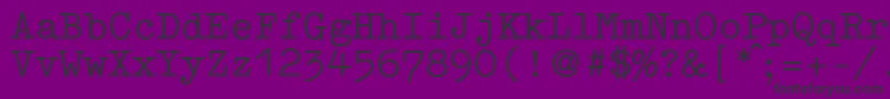 Шрифт GermantypewriterRegular – чёрные шрифты на фиолетовом фоне