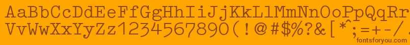 GermantypewriterRegular Font – Brown Fonts on Orange Background