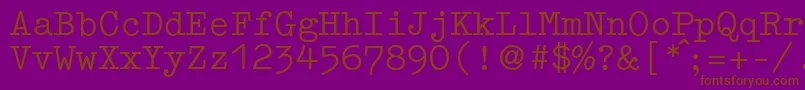 GermantypewriterRegular Font – Brown Fonts on Purple Background