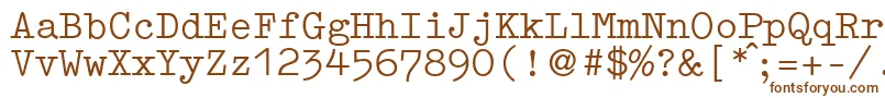 GermantypewriterRegular Font – Brown Fonts on White Background