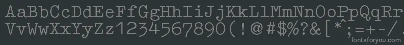 Шрифт GermantypewriterRegular – серые шрифты на чёрном фоне