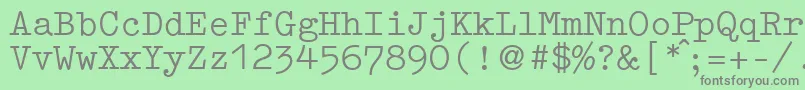 fuente GermantypewriterRegular – Fuentes Grises Sobre Fondo Verde