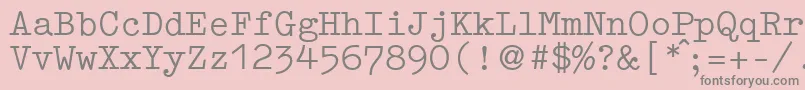 fuente GermantypewriterRegular – Fuentes Grises Sobre Fondo Rosa