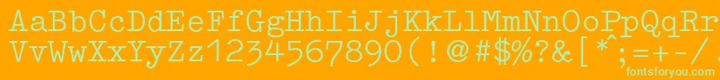 fuente GermantypewriterRegular – Fuentes Verdes Sobre Fondo Naranja