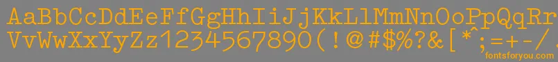 GermantypewriterRegular Font – Orange Fonts on Gray Background