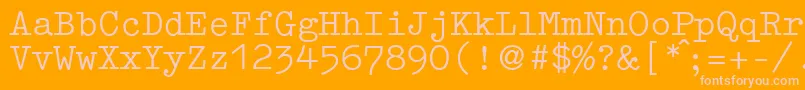Шрифт GermantypewriterRegular – розовые шрифты на оранжевом фоне