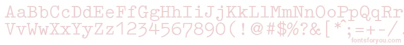 Шрифт GermantypewriterRegular – розовые шрифты на белом фоне
