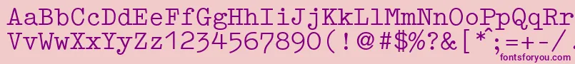 GermantypewriterRegular Font – Purple Fonts on Pink Background