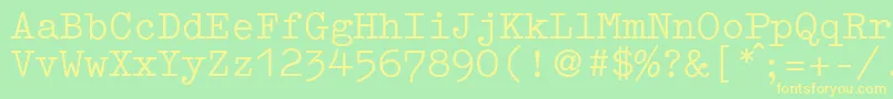 fuente GermantypewriterRegular – Fuentes Amarillas Sobre Fondo Verde