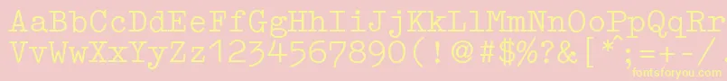 fuente GermantypewriterRegular – Fuentes Amarillas Sobre Fondo Rosa