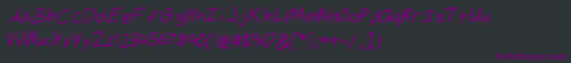 Gilkeynotes Font – Purple Fonts on Black Background
