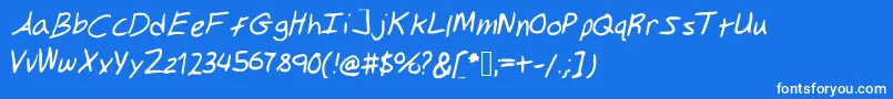 Gilkeynotes Font – White Fonts on Blue Background