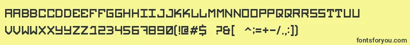 フォントLegacy – 黒い文字の黄色い背景