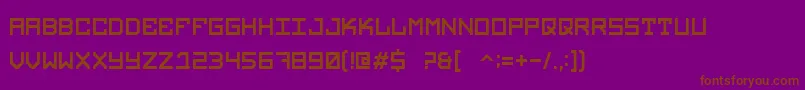 Legacy-Schriftart – Braune Schriften auf violettem Hintergrund