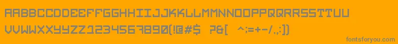 Legacy Font – Gray Fonts on Orange Background