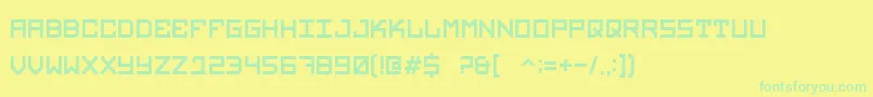 Czcionka Legacy – zielone czcionki na żółtym tle