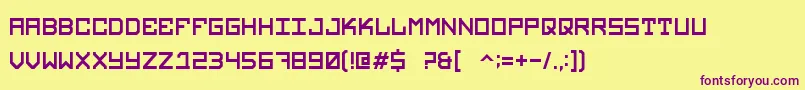 Legacy Font – Purple Fonts on Yellow Background