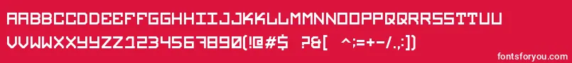 Legacy Font – White Fonts on Red Background
