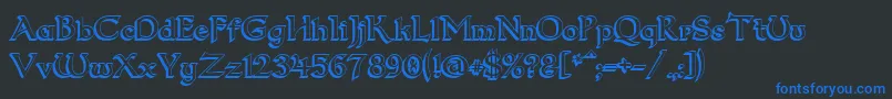 Dumbledor23D Font – Blue Fonts on Black Background
