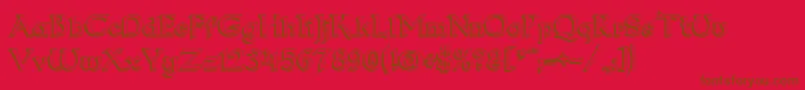 Шрифт Dumbledor23D – коричневые шрифты на красном фоне