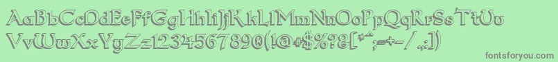 Dumbledor23D Font – Gray Fonts on Green Background