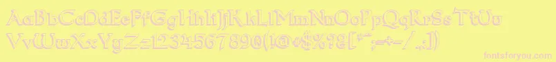 Dumbledor23D Font – Pink Fonts on Yellow Background