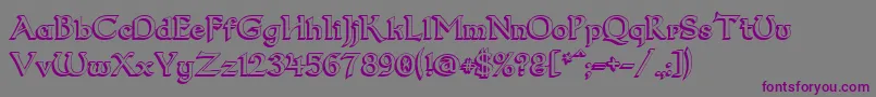 Dumbledor23D Font – Purple Fonts on Gray Background
