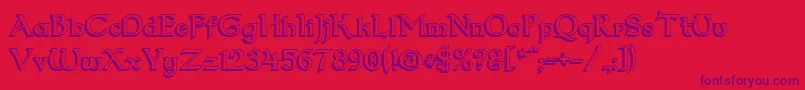 Dumbledor23D Font – Purple Fonts on Red Background