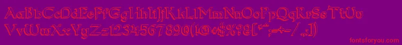 Dumbledor23D Font – Red Fonts on Purple Background