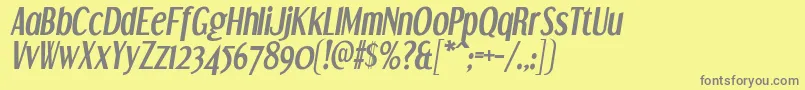 DreamOrphansBdIt Font – Gray Fonts on Yellow Background