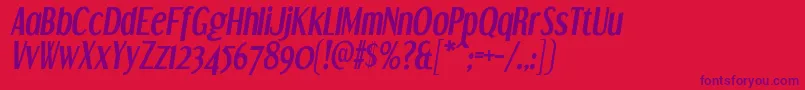 DreamOrphansBdIt Font – Purple Fonts on Red Background